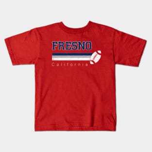 Fresno Vintage Football Retro California At Sunday Gameday Kids T-Shirt